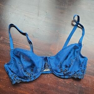 Apt. 9 Blue Floral Lace Underwire Bra
